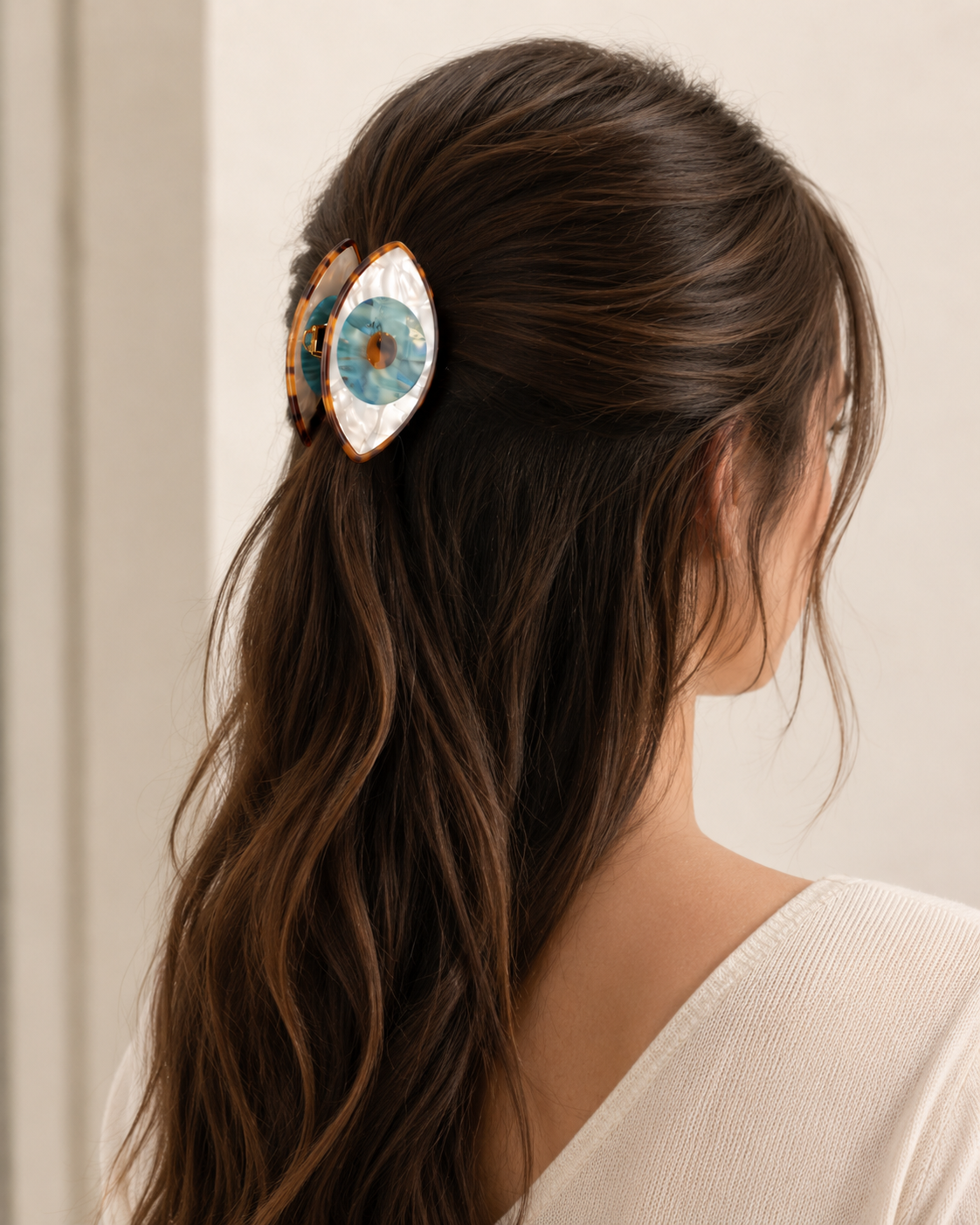 Evil Eye Acetate Hair Claw Clip
