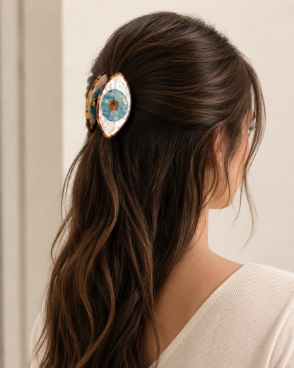 Evil Eye Acetate Hair Claw Clip