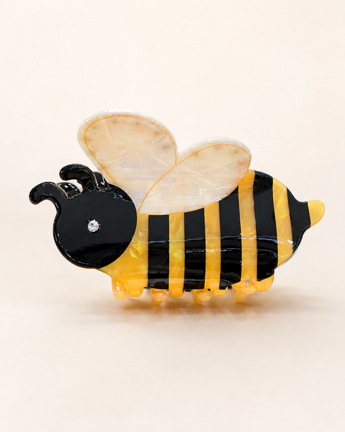 Honey Bee Rhinestone Hair Claw Clip