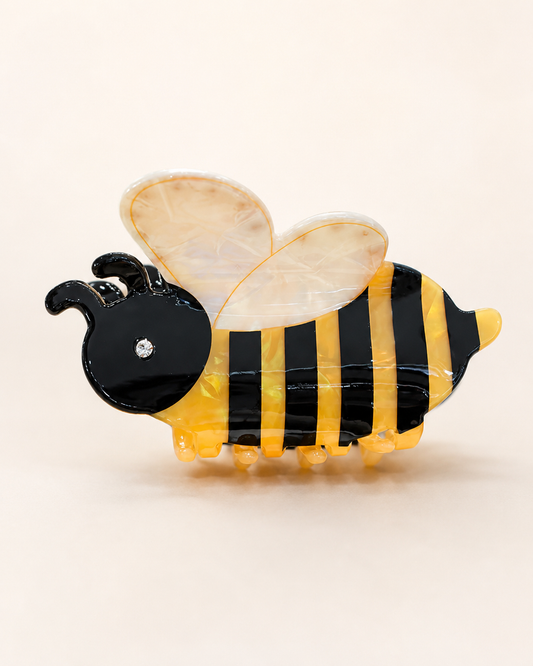 Honey Bee Rhinestone Hair Claw Clip