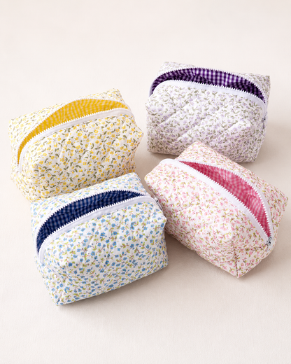 Cottage Bloom Quilted Makeup Bag