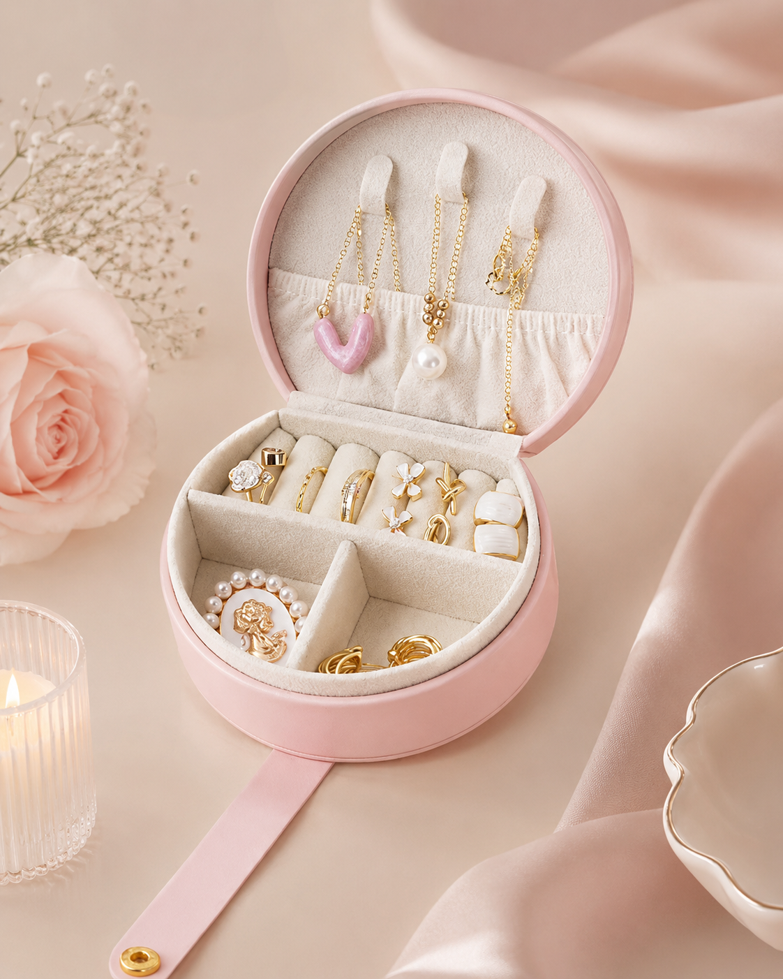 Petite Keepsake Travel Jewelry Case