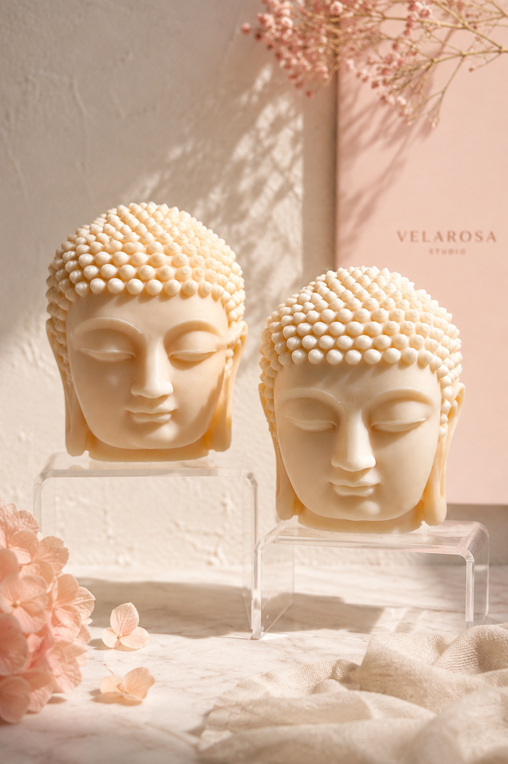 Buddha Head Decorative Soy Candle – Serenity Sculptural Candle