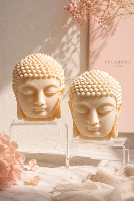Buddha Head Decorative Soy Candle – Serenity Sculptural Candle