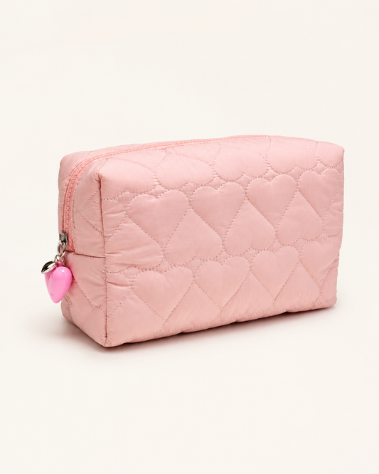 Pull My Heart Quilted Cosmetic Pouch