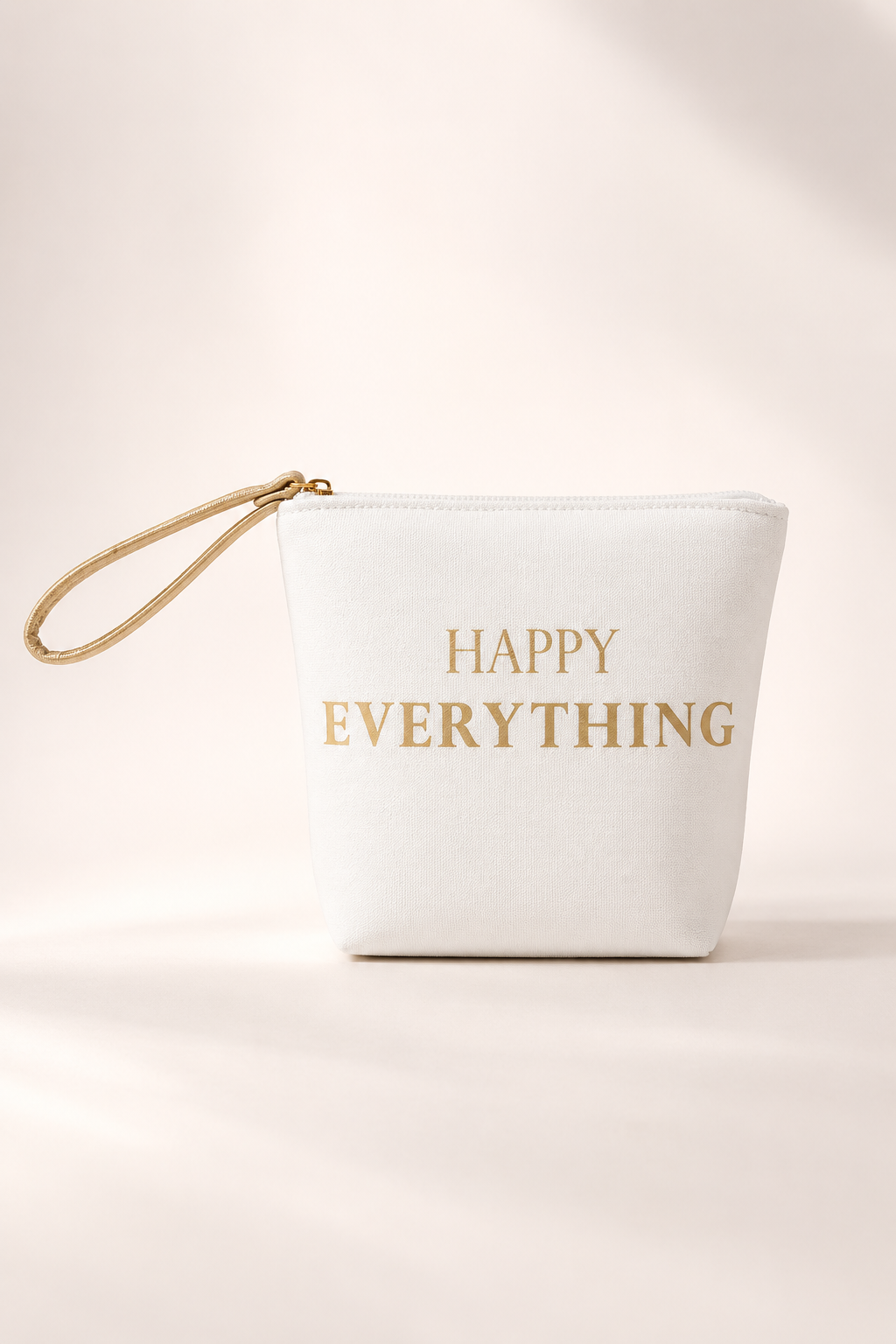 Happy Everything Canvas Wristlet Pouch