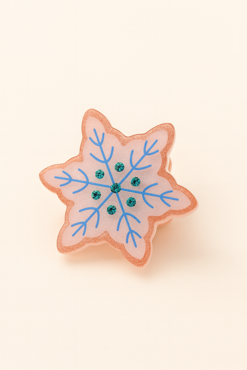 Holiday Sparkle Acrylic Hair Clip