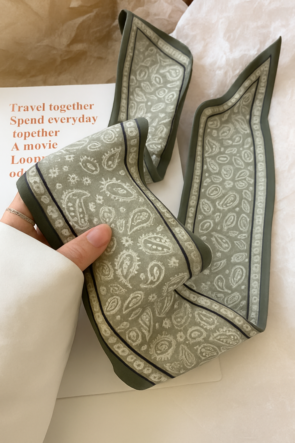 Paisley Everyday Twilly Scarf Set – Set of 4