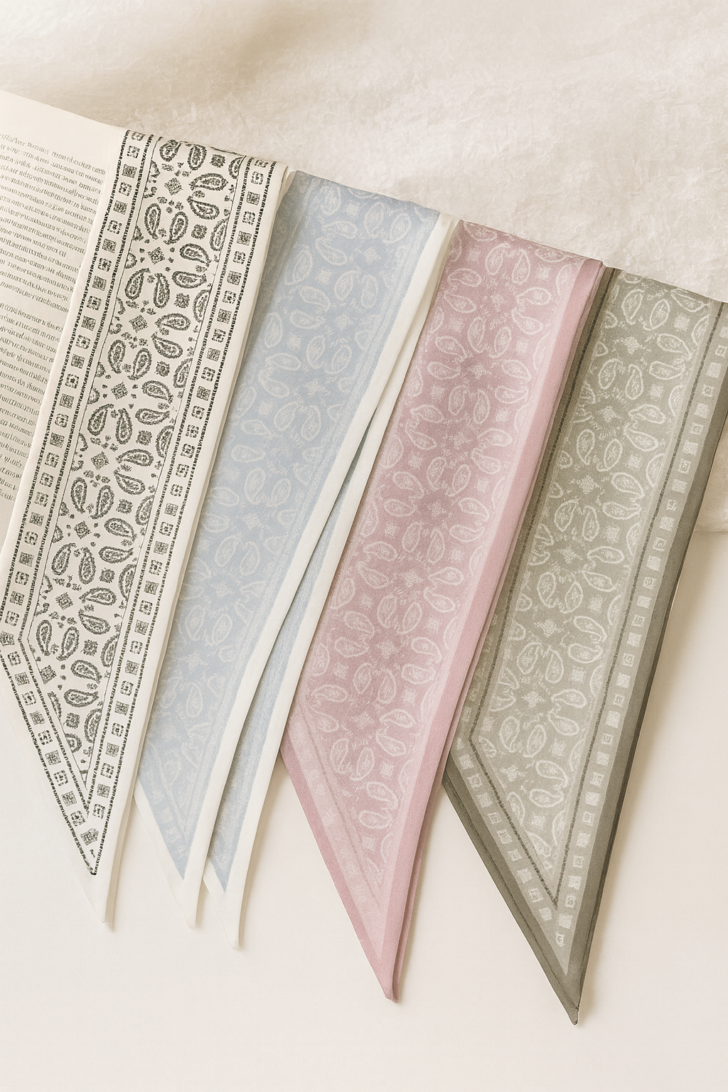 Paisley Everyday Twilly Scarf Set – Set of 4