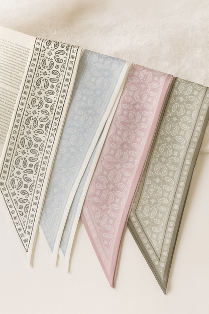 Paisley Everyday Twilly Scarf Set – Set of 4