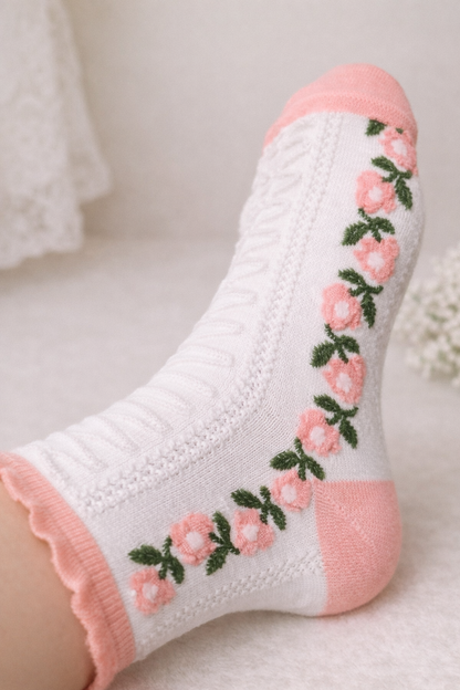 Rose Garden Crew Socks