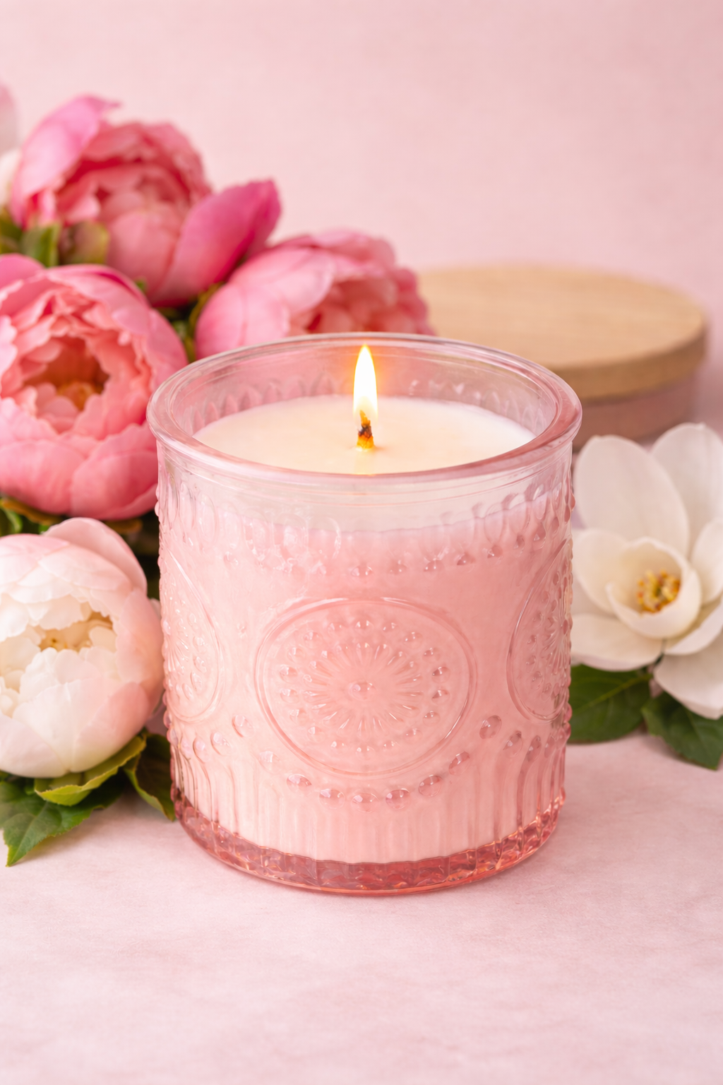 Magnolia & Peony Bloom Candle – Elegant Floral Soy Candle (7 oz)