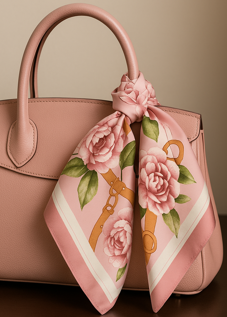 Silk Peony Scarf Bandana