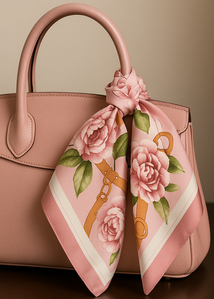 Silk Peony Scarf Bandana