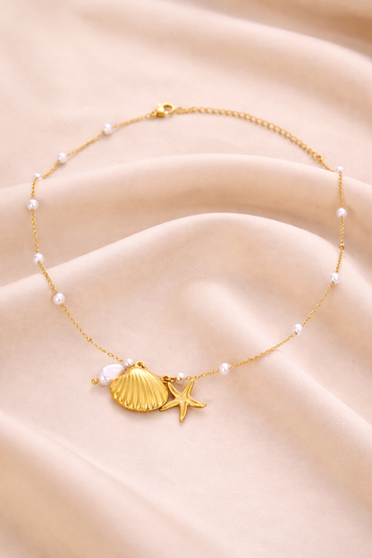 Golden Tide Charm Necklace