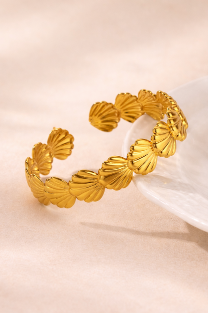Shell Cuff Stainless Steel Bracelet