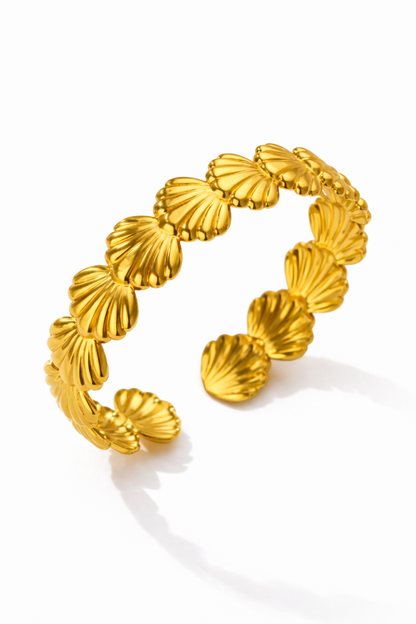 Shell Cuff Stainless Steel Bracelet