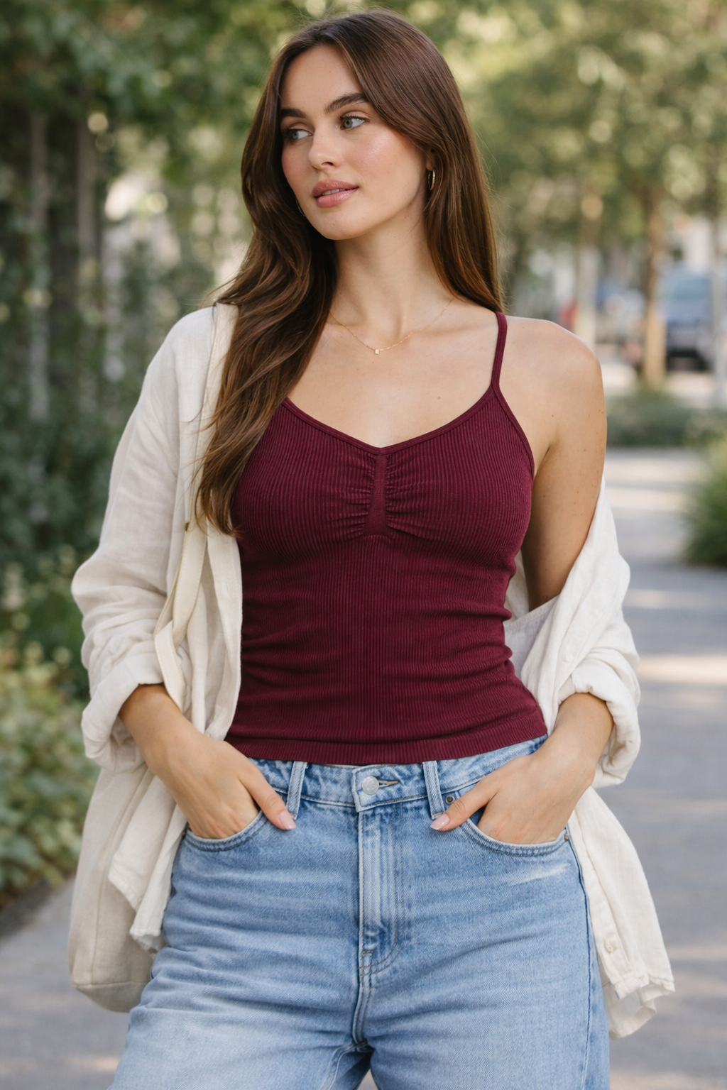 Mineral Wash Seamless Ribbed Top