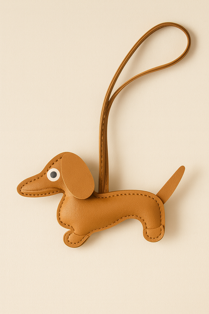 Dachshund Leather Bag Charm – Cute Dog Purse Accessory