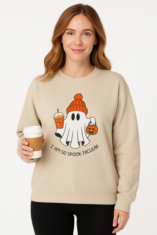Spooky Ghost Halloween Sweatshirt - I am so Spook-tacular