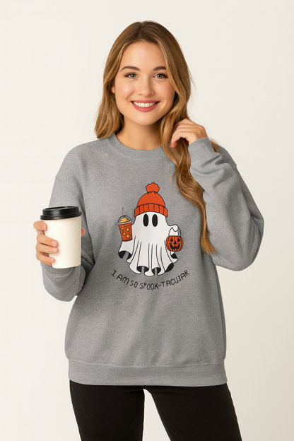 Spooky Ghost Halloween Sweatshirt - I am so Spook-tacular