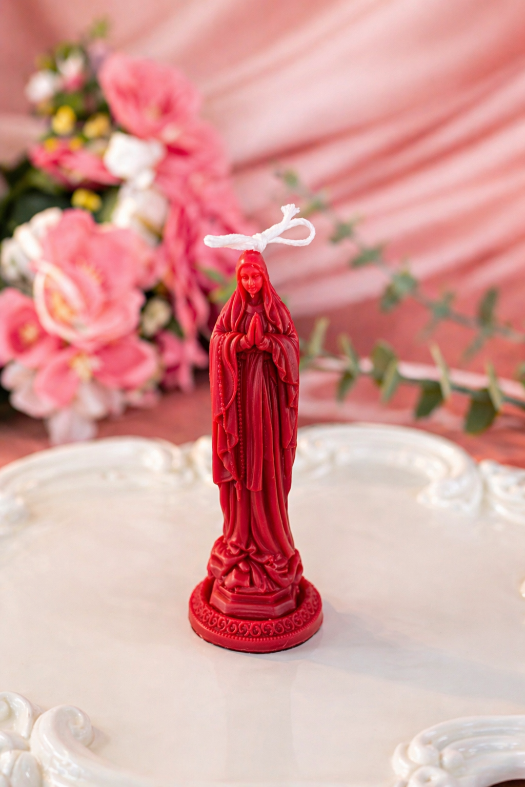Virgin Mary Pillar Soy Candle