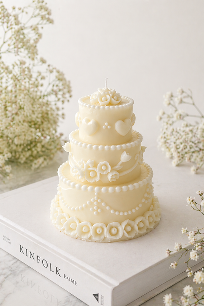 Luxury Wedding Cake Pillar Candle