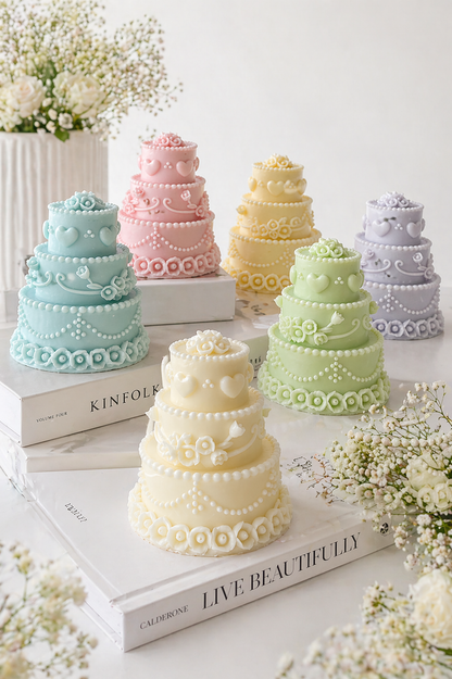 Luxury Wedding Cake Pillar Candle