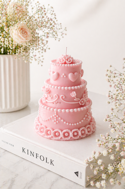 Luxury Wedding Cake Pillar Candle