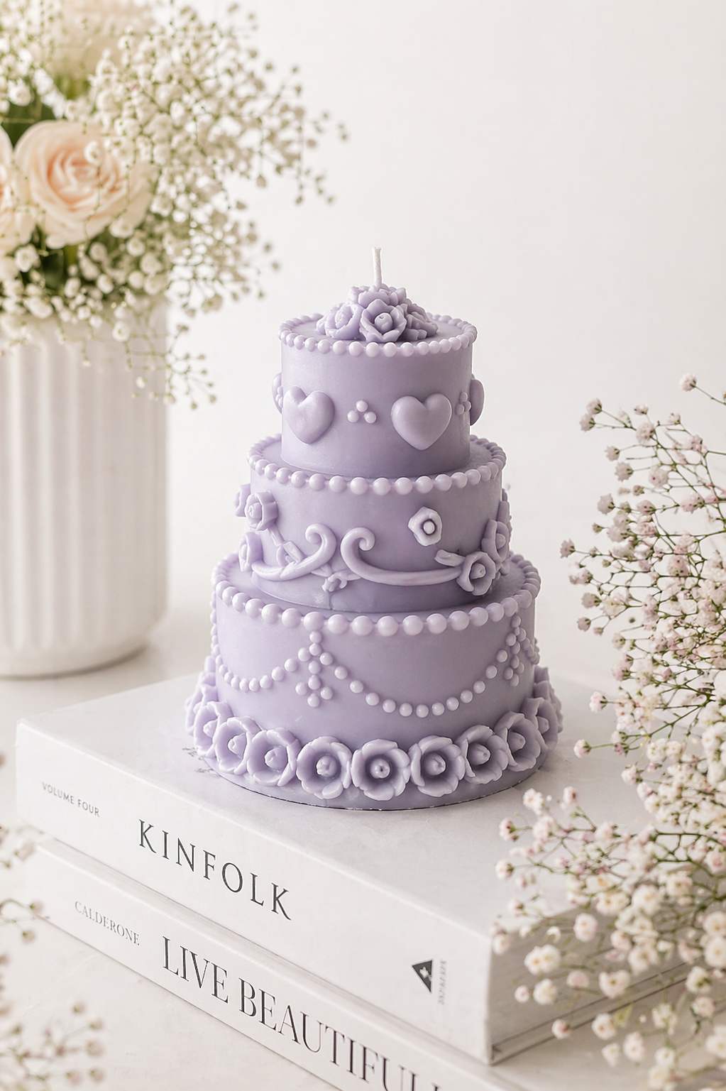 Luxury Wedding Cake Pillar Candle