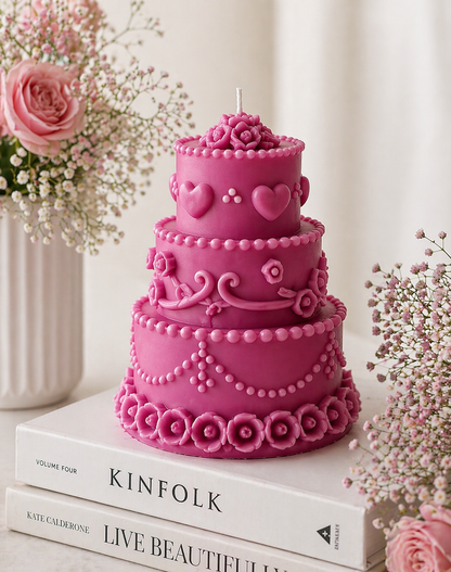 Luxury Wedding Cake Pillar Candle