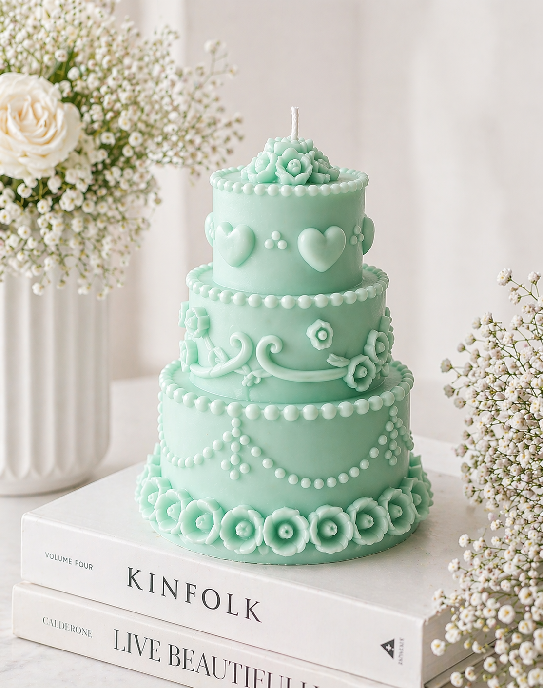 Luxury Wedding Cake Pillar Candle