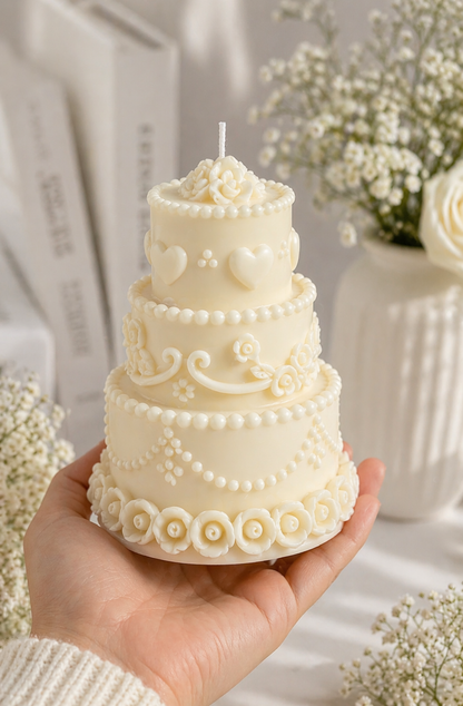 Luxury Wedding Cake Pillar Candle