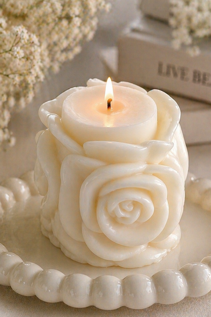 Luxury Rose Pillar Candle