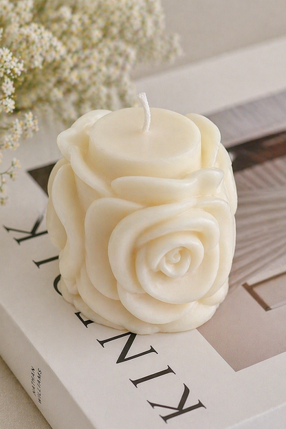 Luxury Rose Pillar Candle