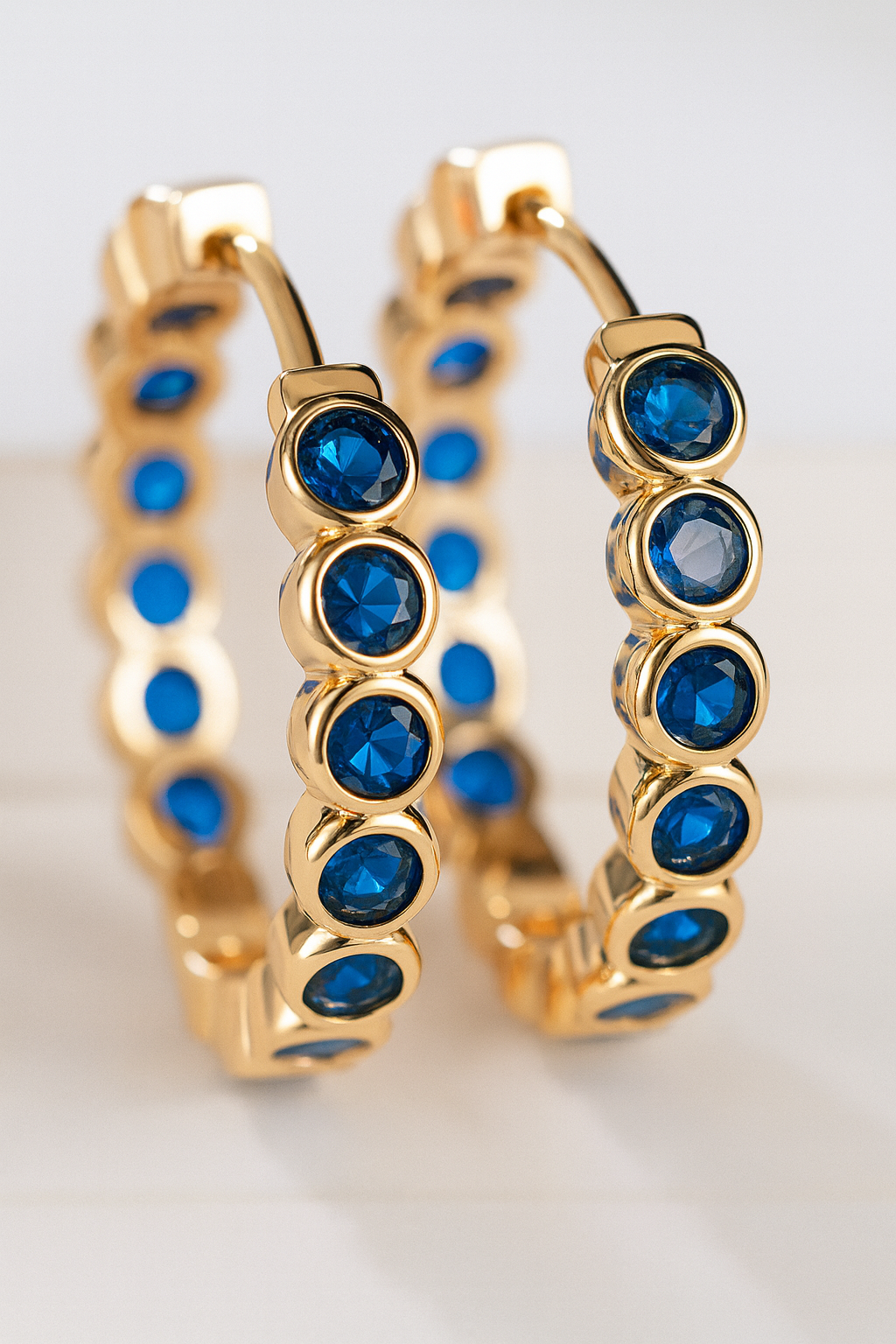 Luxe Crystal Circle Hoop Earrings