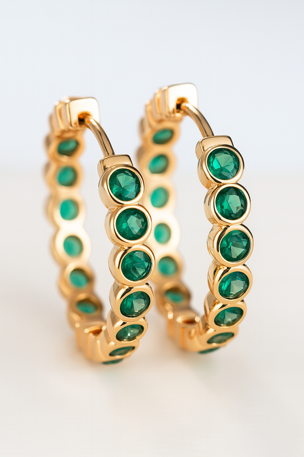 Luxe Crystal Circle Hoop Earrings