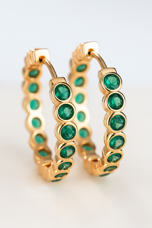 Luxe Crystal Circle Hoop Earrings