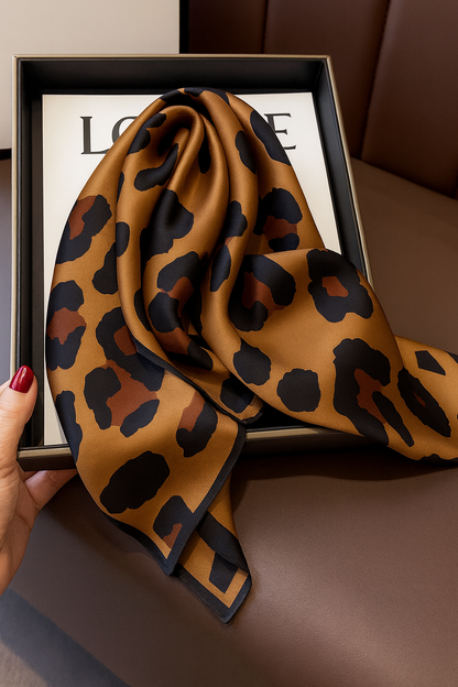Wild Luxe Leopard Silk Scarf