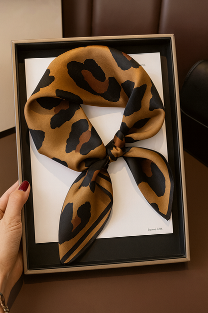 Wild Luxe Leopard Silk Scarf