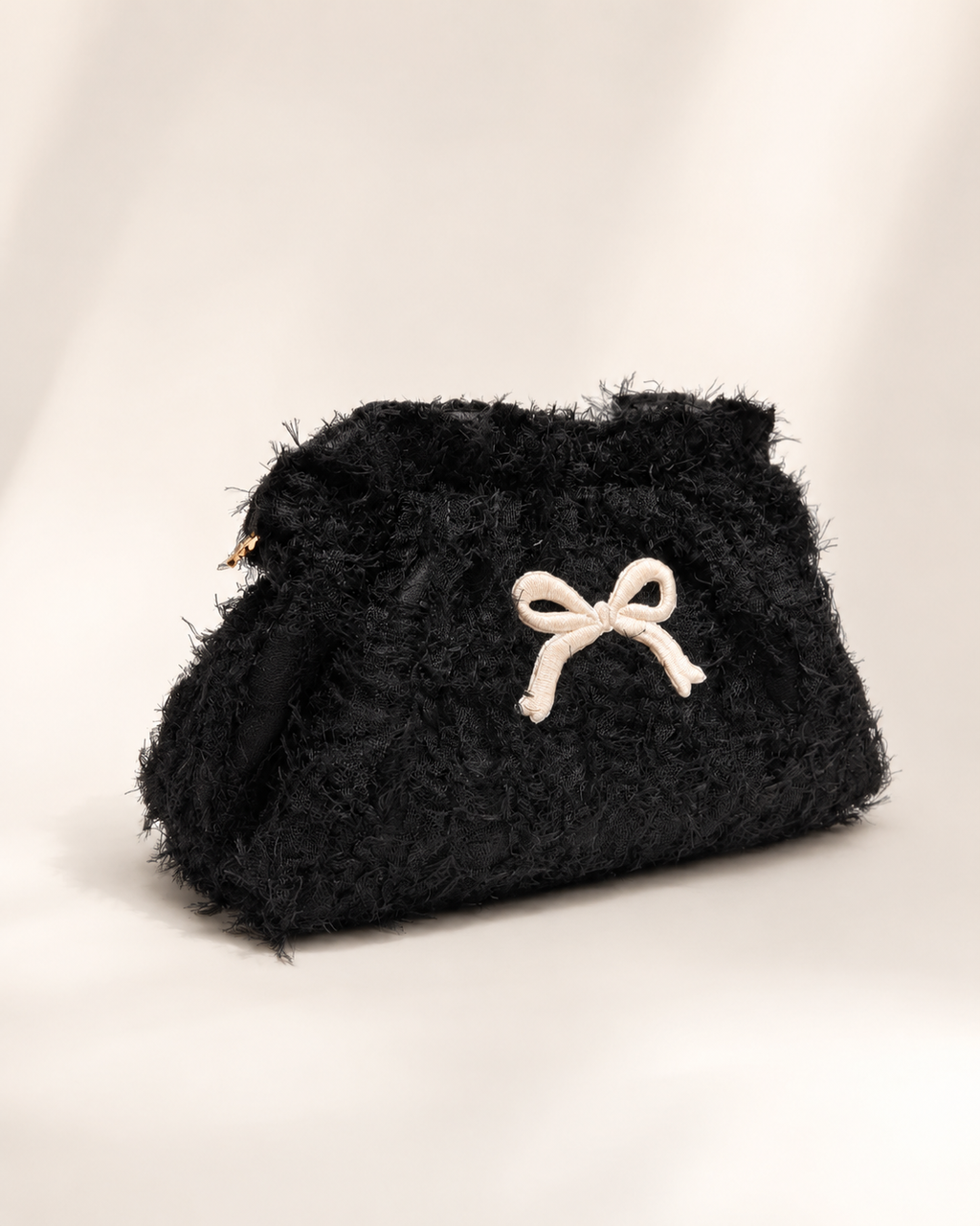 Fluffette Bow Cosmetic Pouch