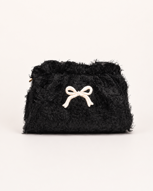 Fluffette Bow Cosmetic Pouch