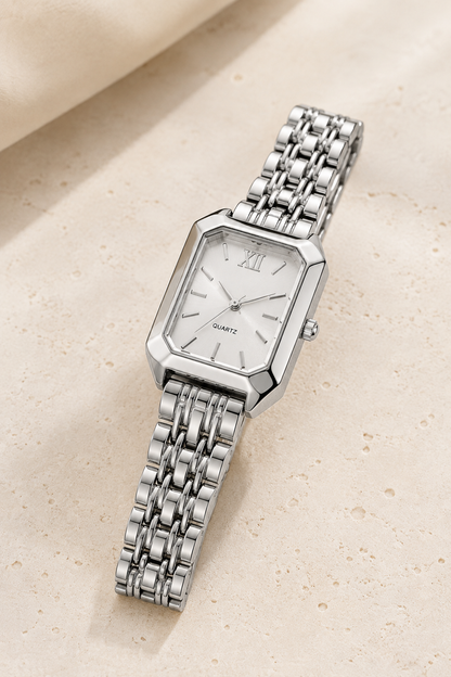 Rectangular Quartz Watch – Vintage-Inspired Women’s Watch