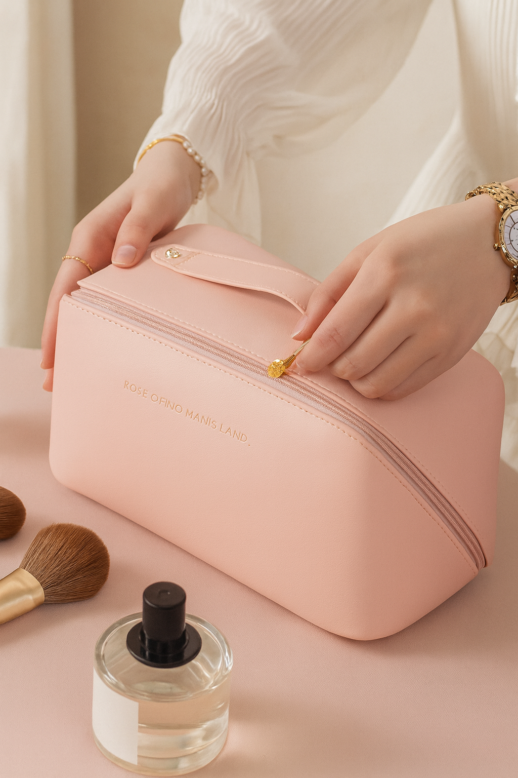 Structured Travel Makeup Bag