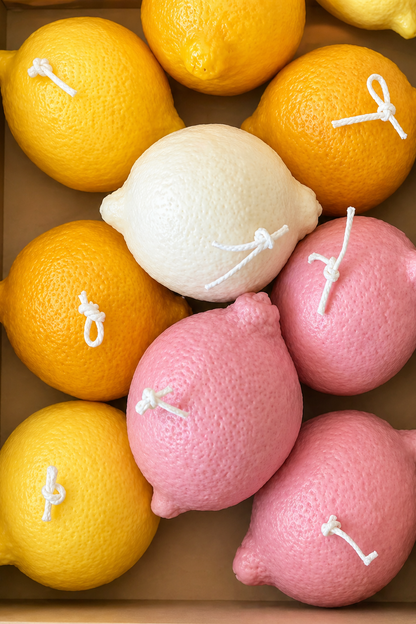 Lemon Shaped Soy Candle – Decorative Citrus Candle