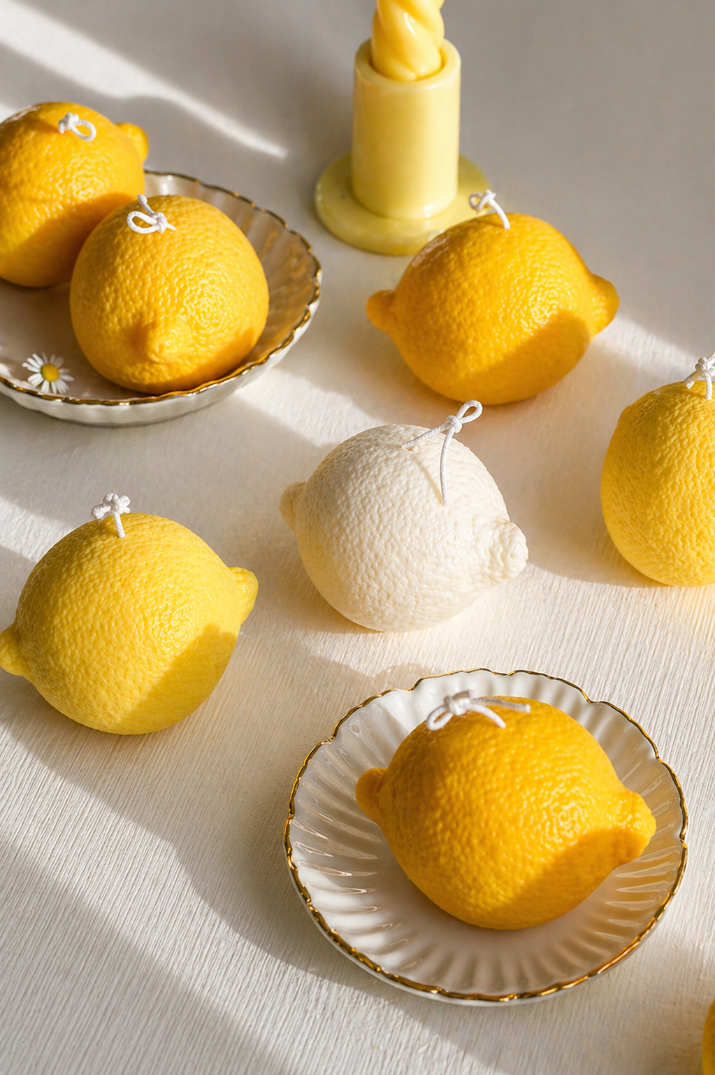 Lemon Shaped Soy Candle – Decorative Citrus Candle