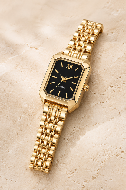 Rectangular Quartz Watch – Vintage-Inspired Women’s Watch