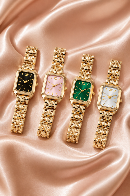 Rectangular Quartz Watch – Vintage-Inspired Women’s Watch