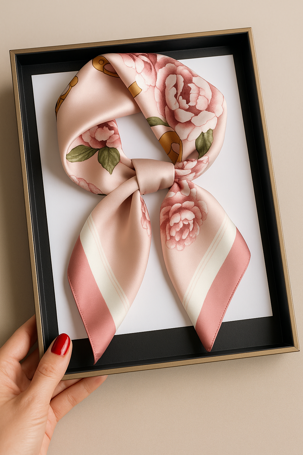 Silk Peony Scarf Bandana