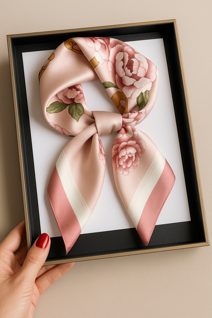 Silk Peony Scarf Bandana